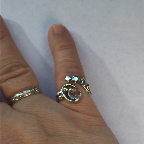 STAR Goddess Ring Sterling Silver w/ Moonstone - Picture 5 of 7